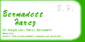 bernadett harcz business card